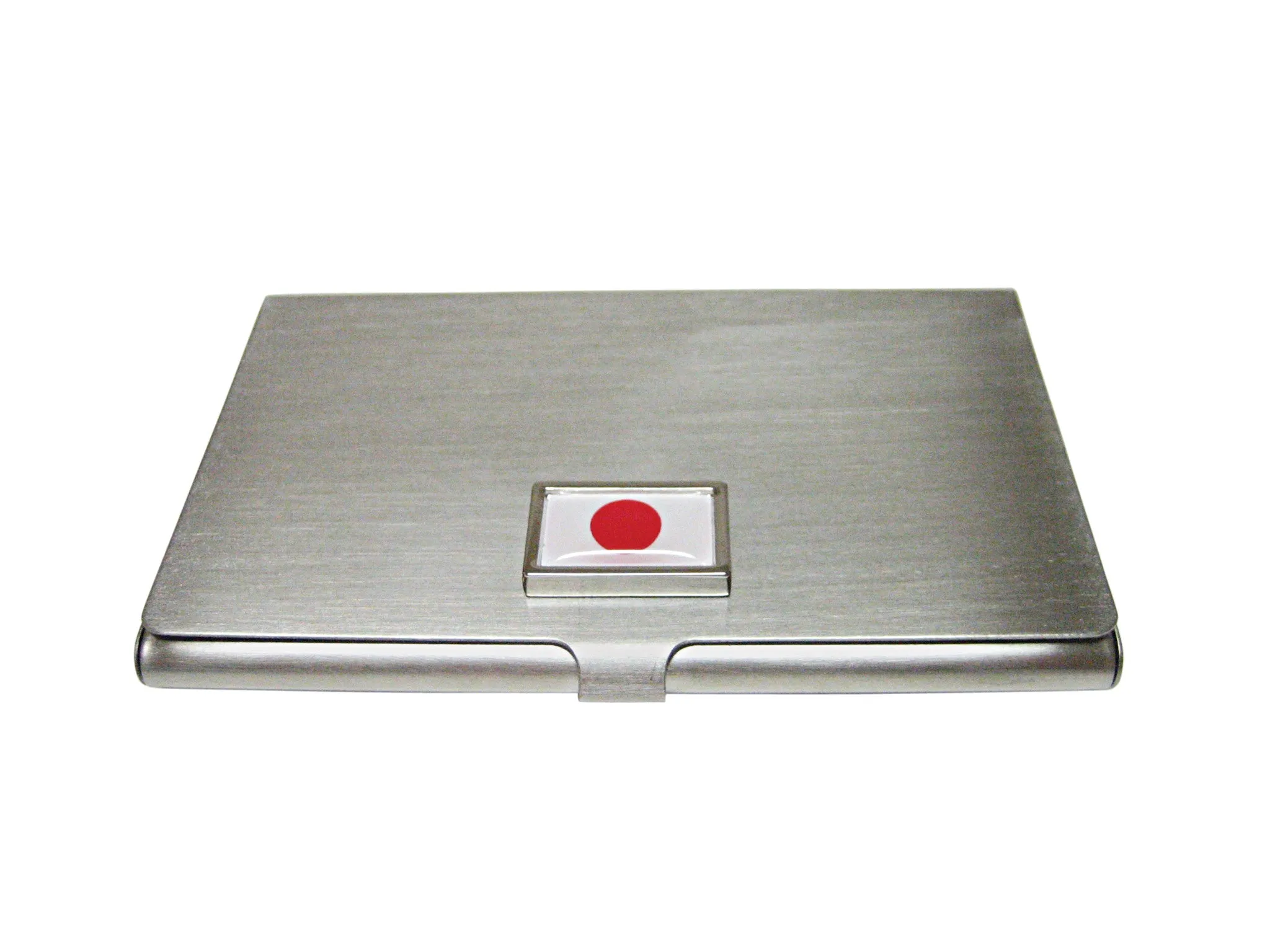 Bordered Japan Flag Pendant Business Card Holder