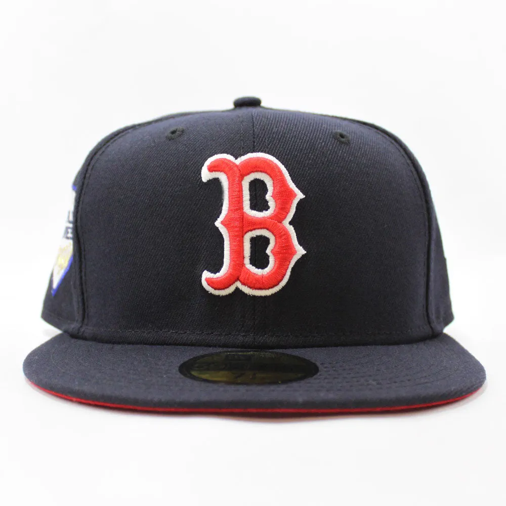 Boston Red Sox 2018 World Series New Era 59Fifty Fitted Hat (Glow in the Dark Navy Red Under Brim)