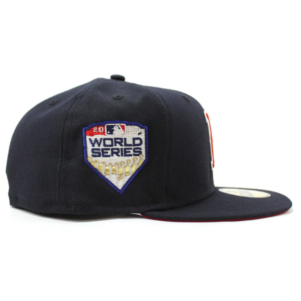 Boston Red Sox 2018 World Series New Era 59Fifty Fitted Hat (Glow in the Dark Navy Red Under Brim)