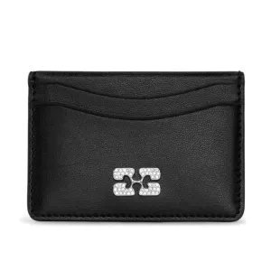 BOU CARD-HOLDER | BLACK   RHINESTONES