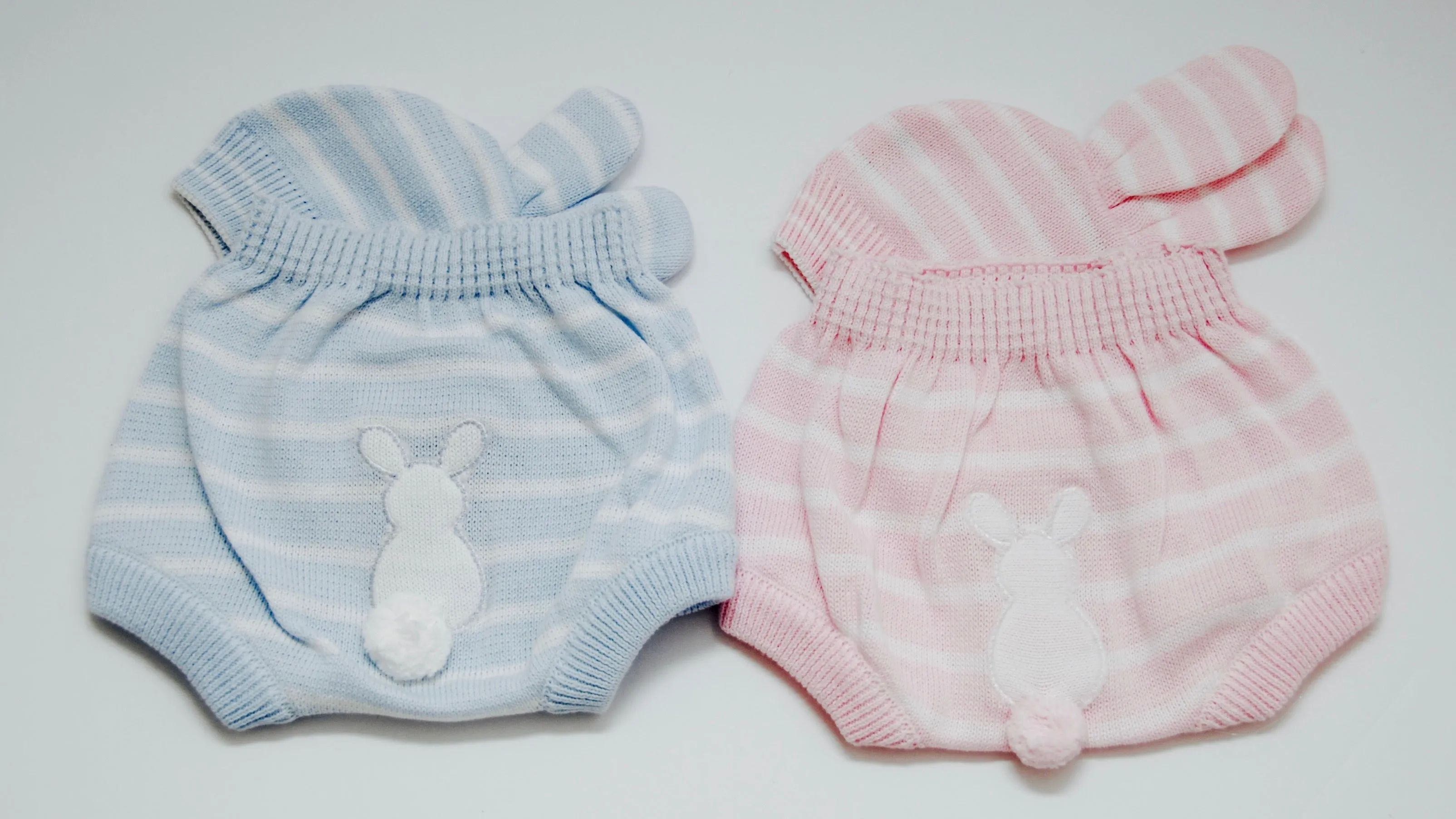Bunny Diaper Cover and Hat Set