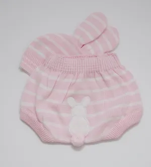 Bunny Diaper Cover and Hat Set