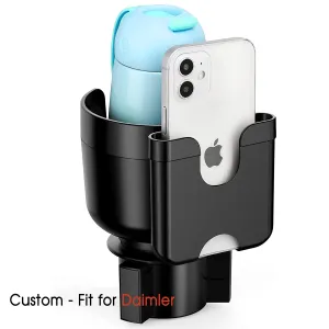 Car Cup Holder 2-in-1, Custom-Fit For Car, Car Cup Holder Expander Adapter with Adjustable Base, Car Cup Holder Expander Organizer with Phone Holder WADR233