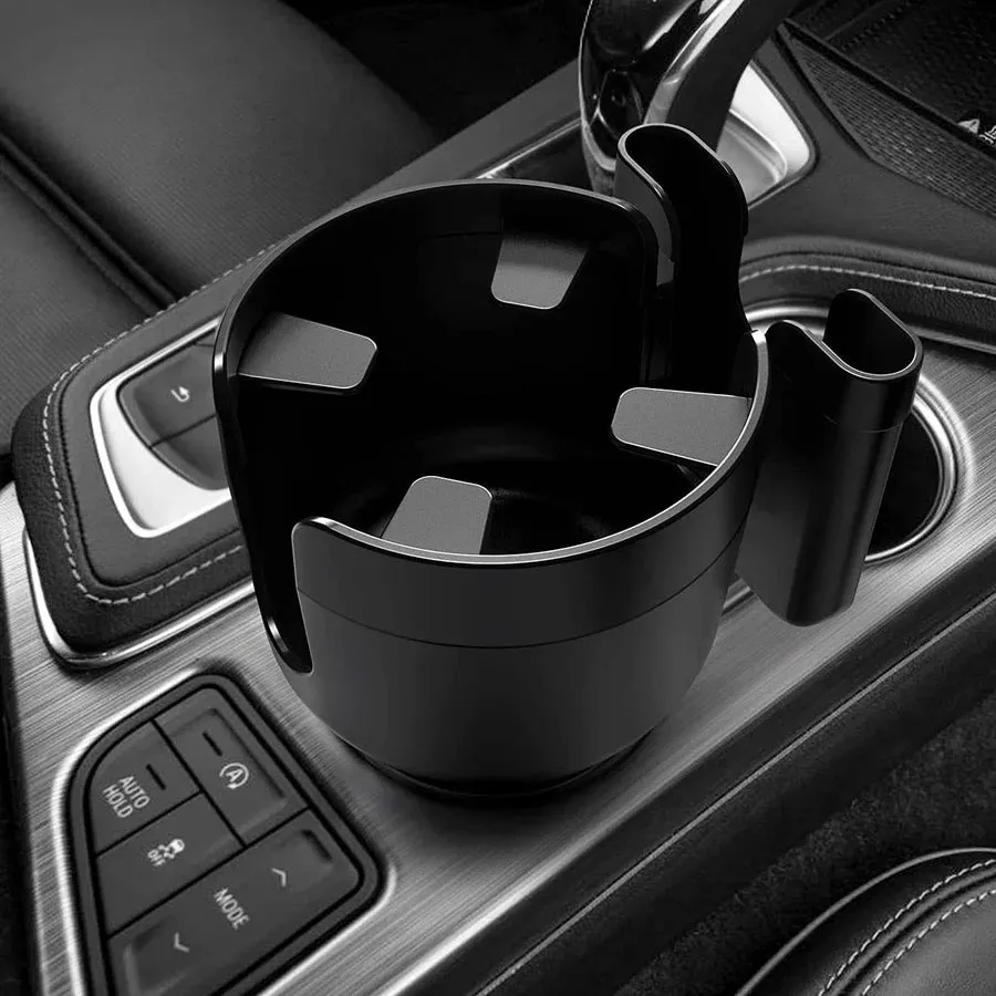 Car Cup Holder 2-in-1, Custom-Fit For Car, Car Cup Holder Expander Adapter with Adjustable Base, Car Cup Holder Expander Organizer with Phone Holder WAHY233