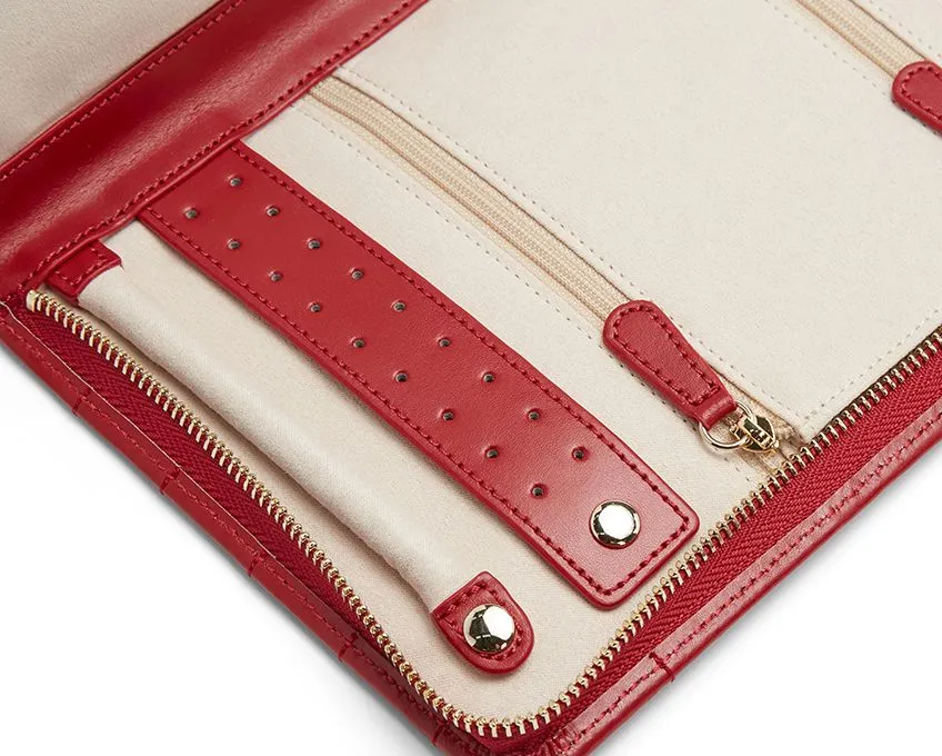 Caroline Large Jewelry Portfolio - Red