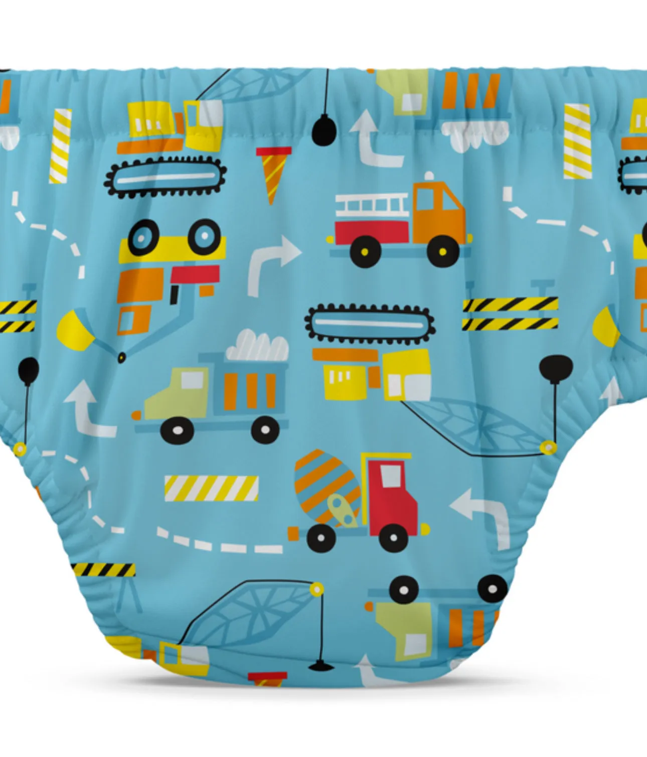 Charlie Banana 1 Reusable Swim Diaper Drawstring (CONSTRUCTION) - XL