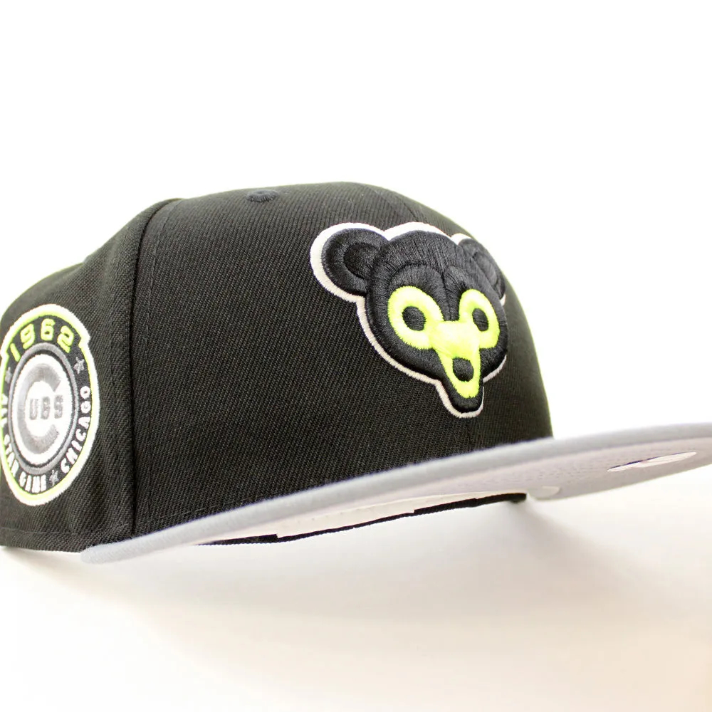 Chicago Cubs 1962 All Star Game New Era 59Fifty Fitted Hat (GITD Black Storm Grey Gray Under Brim)