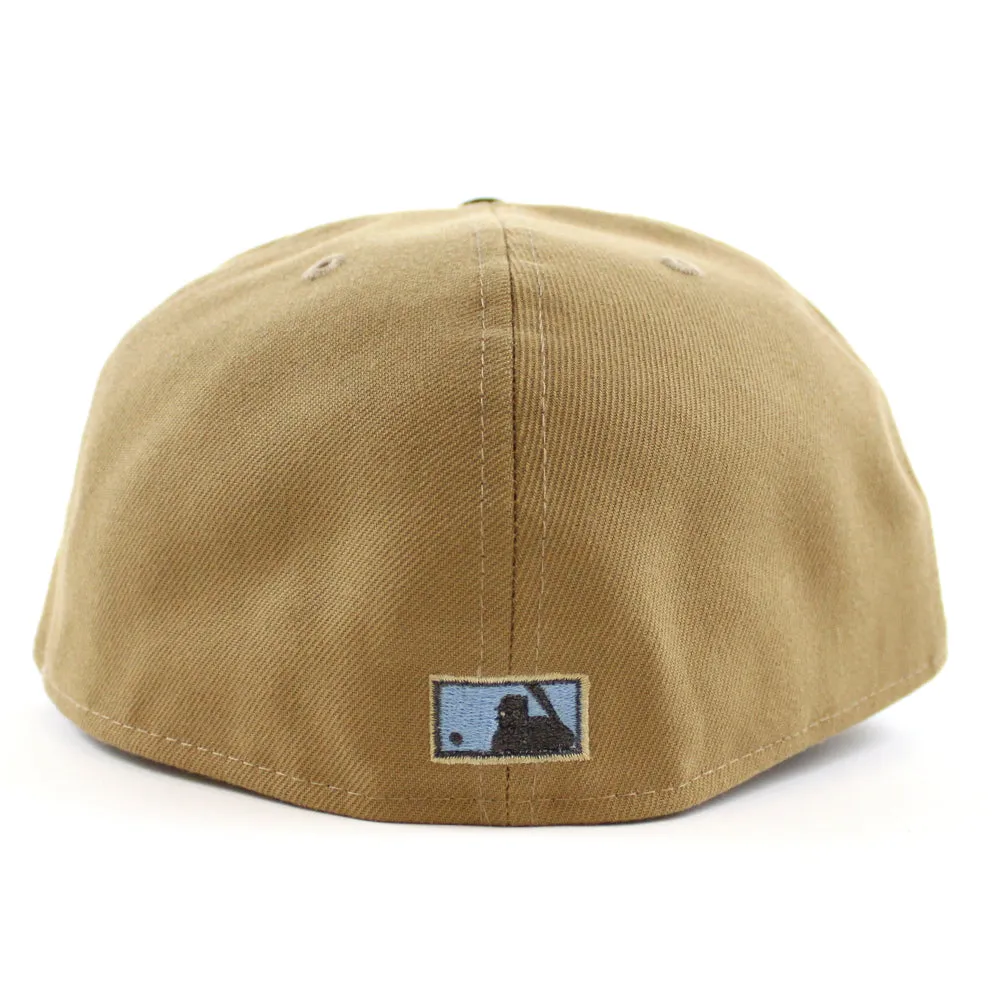 Chicago Cubs 1962 All Star Game New Era 59Fifty Fitted Hat (GITD Khaki Black Sky Blue Under Brim)