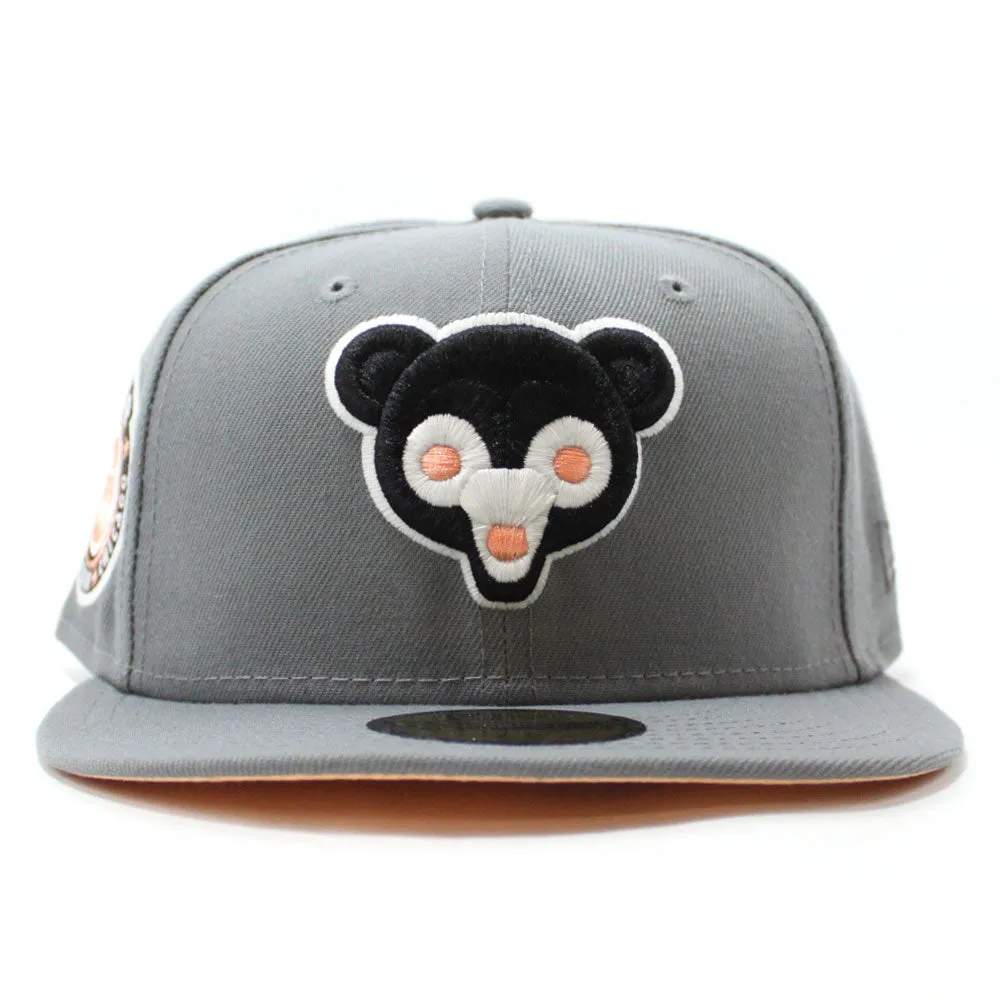 Chicago Cubs 1962 All Star Game New Era 59Fifty Fitted Hat (Glow in the Dark Smoke Gray Peaches Under Brim)