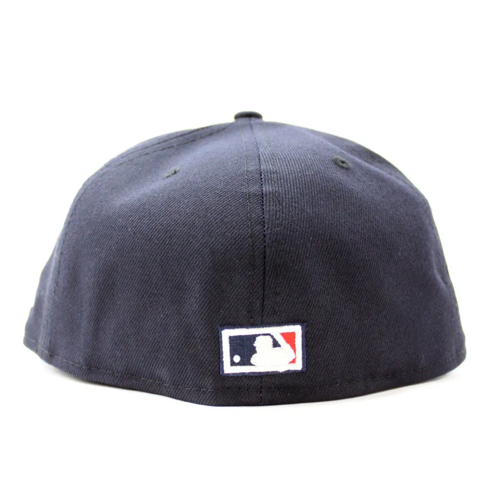 Chicago Cubs 2016 World Series New Era 59Fifty Fitted Hat (Glow in the Dark Navy Orange Rust Under Brim)