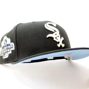 Chicago White Sox 2003 All-Star Game New Era Fitted 59Fifty Hat (Glow in the Dark Black Sky Blue Under Brim)