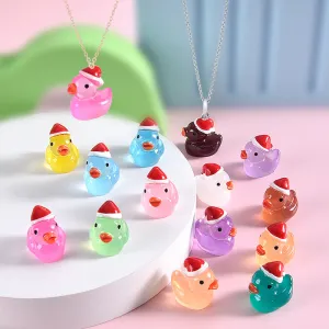Christmas Glow-In-The-Dark Duck Charm