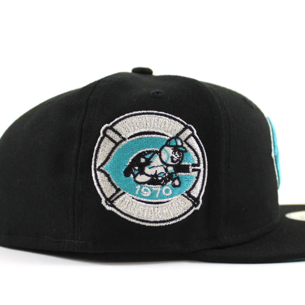 Cincinnati Reds 1970 All-Star Game New Era 59Fifty Fitted Hat (Black Aqua Under Brim)