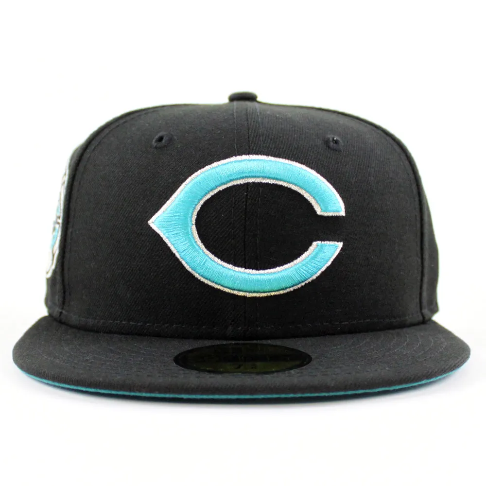 Cincinnati Reds 1970 All-Star Game New Era 59Fifty Fitted Hat (Black Aqua Under Brim)