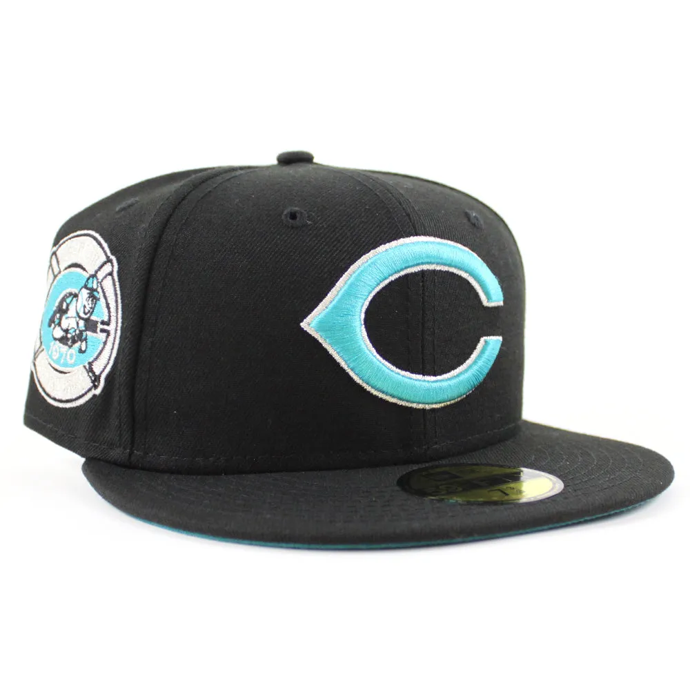 Cincinnati Reds 1970 All-Star Game New Era 59Fifty Fitted Hat (Black Aqua Under Brim)