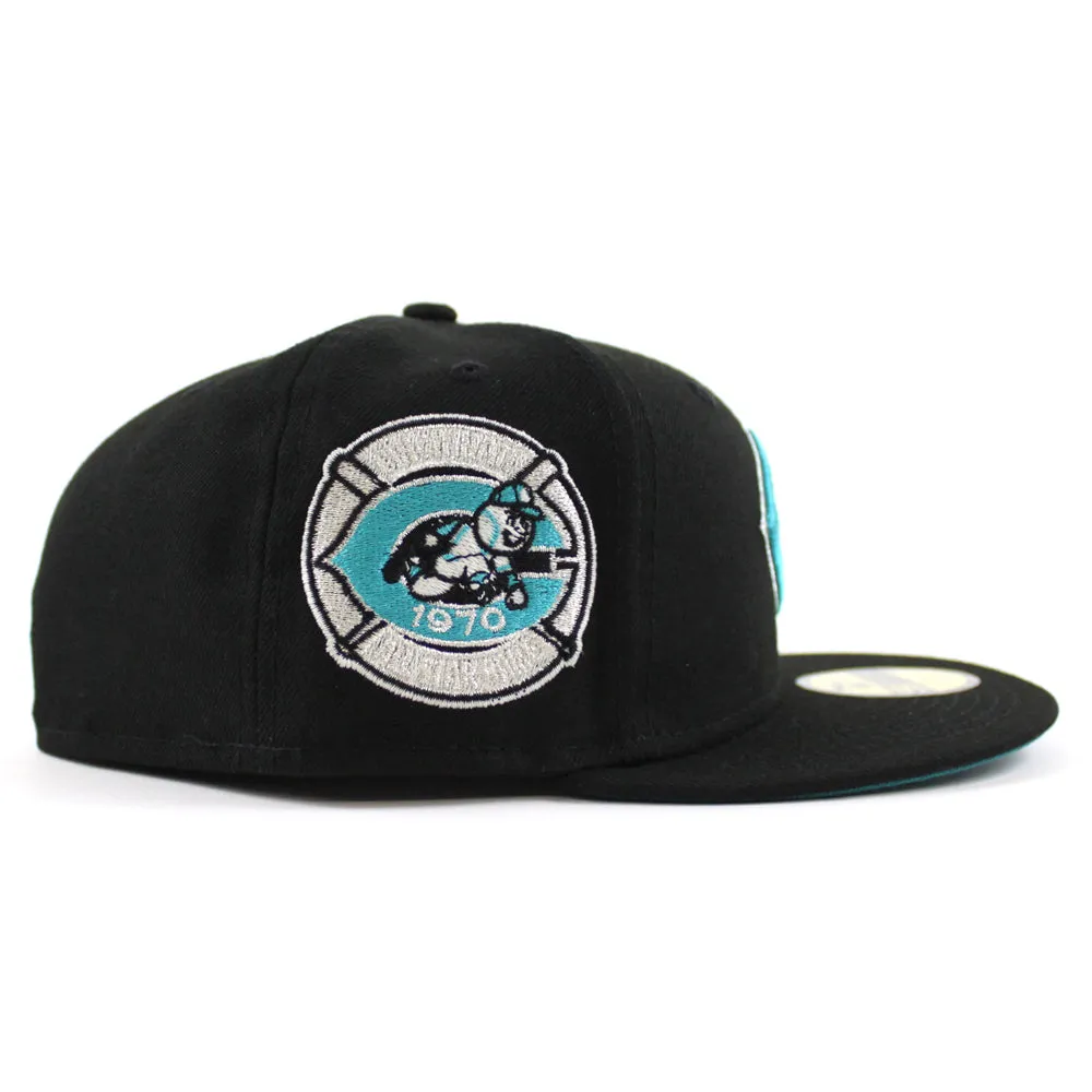 Cincinnati Reds 1970 All-Star Game New Era 59Fifty Fitted Hat (Black Aqua Under Brim)