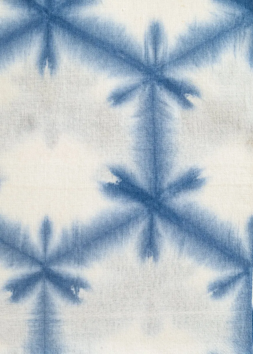 Clamp Dyed Cotton Shibori #12