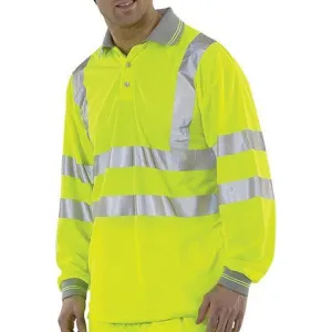 Class 3 Long Sleeved Hi Viz Polo Shirt
