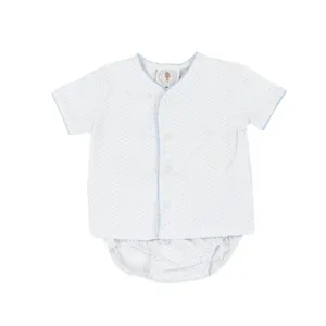 Classic Blue Dot Diaper Set