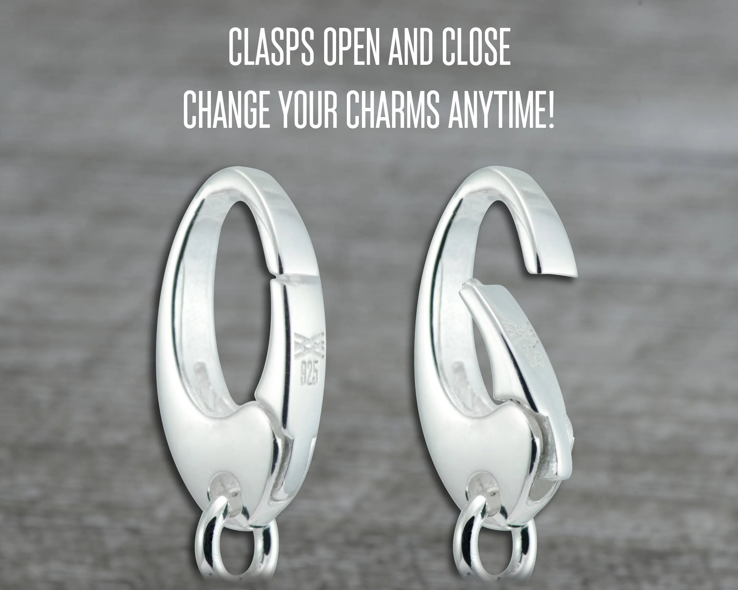 CLASSIC SILVER CHARM NECKLACE - 4 CHARM HOLDERS