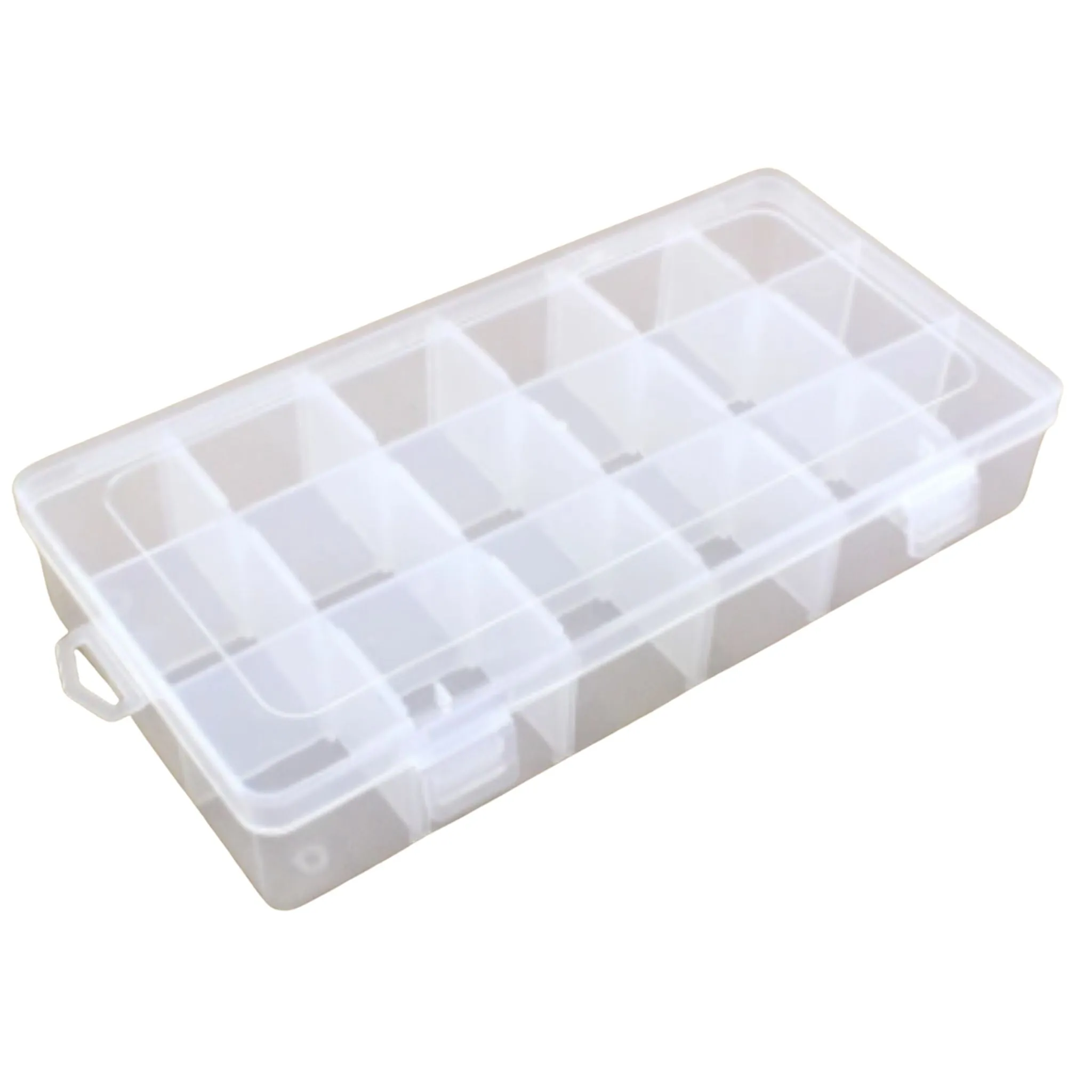 Clear Plastic Storage Case - 18 compartments | 227mm x 113mm