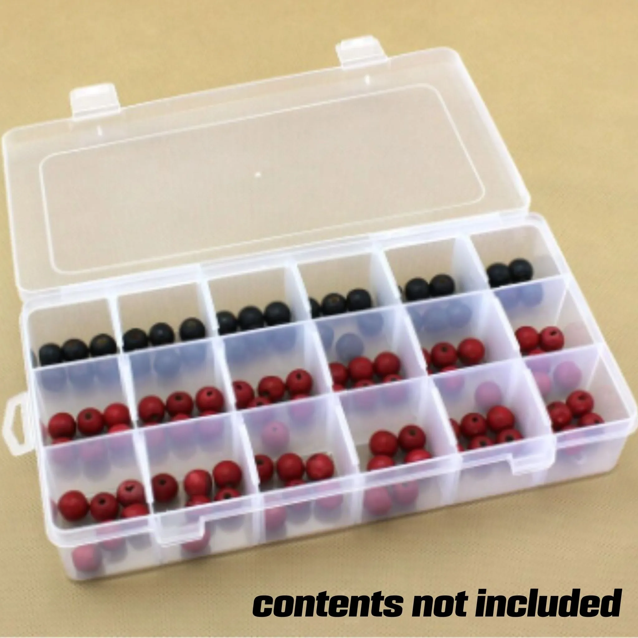 Clear Plastic Storage Case - 18 compartments | 227mm x 113mm