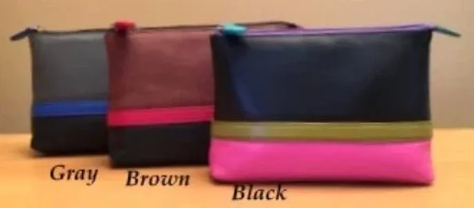 CLOSEOUT - Leather Cosmetic Case