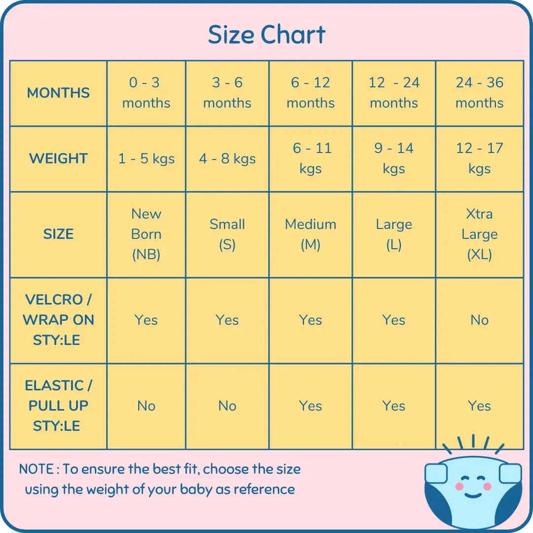 Cloth Diaper | Swirly Whirly | Velcro Closure | Wrap On Style | With 2 Diaper Pads Free