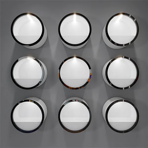 CM019 Wall Mounted Beauty Product Display Case Lighted
