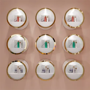 CM019 Wall Mounted Beauty Product Display Case Lighted