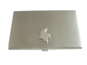 Colombia Map Shape Pendant Business Card Holder