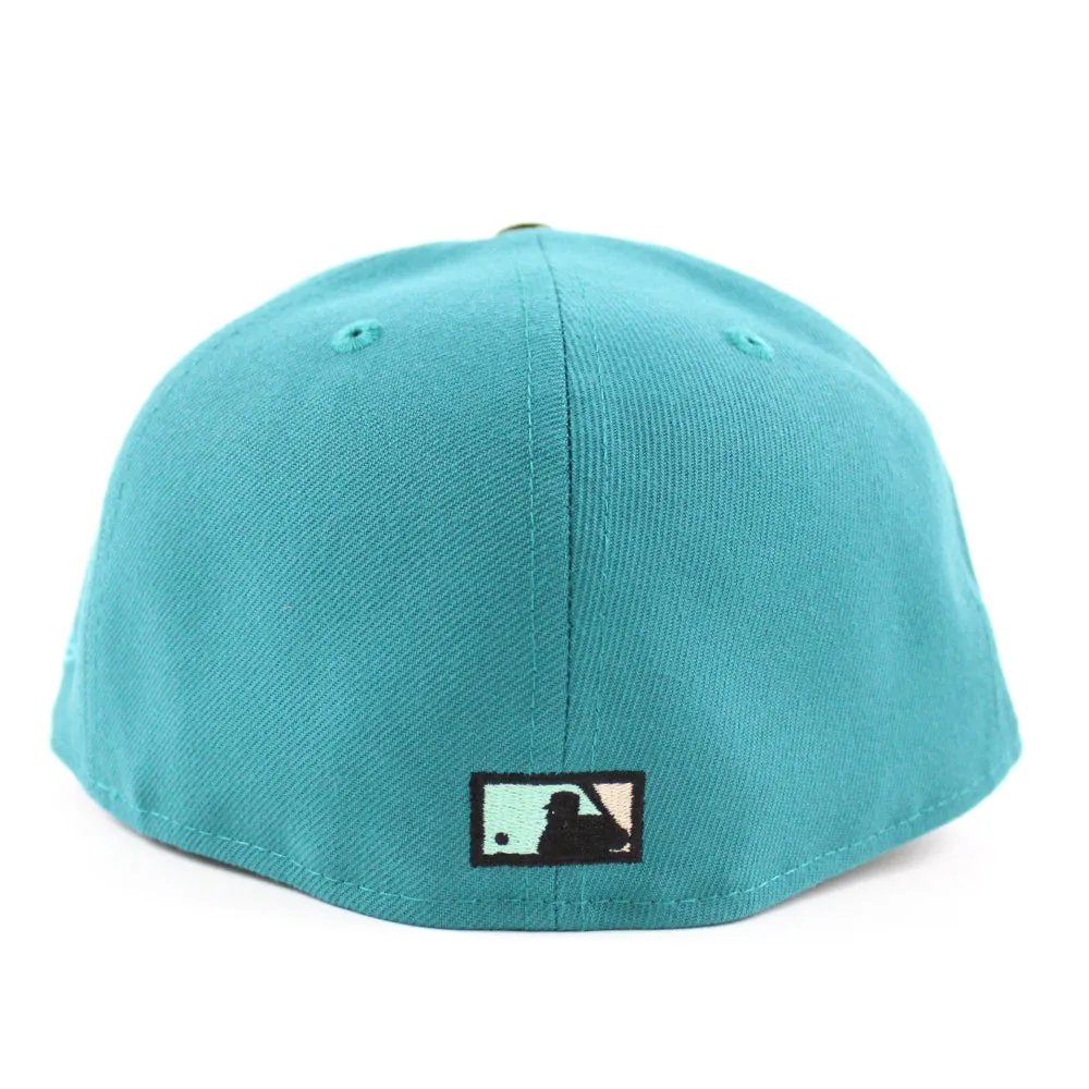 Colorado Rockies 25th Anniversary New Era 59Fifty Fitted Hat (GITD Aqua Black Mint Under Brim)