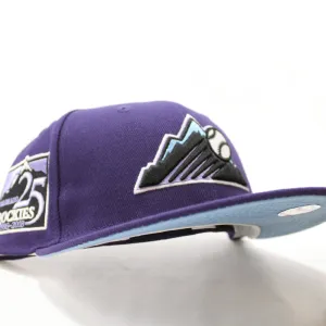 Colorado Rockies 25th Anniversary New Era 59Fifty Fitted Hat (GITD Purple Sky Blue Under Brim)