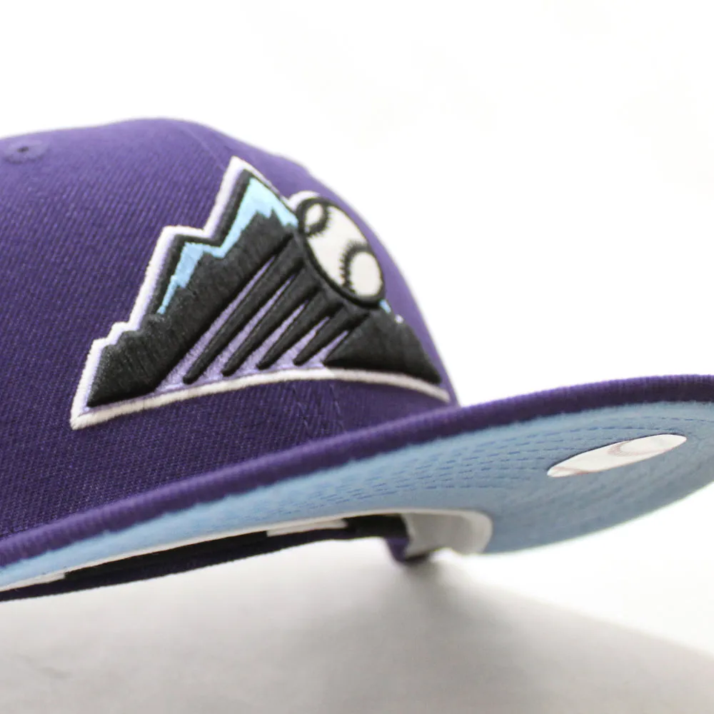 Colorado Rockies 25th Anniversary New Era 59Fifty Fitted Hat (GITD Purple Sky Blue Under Brim)