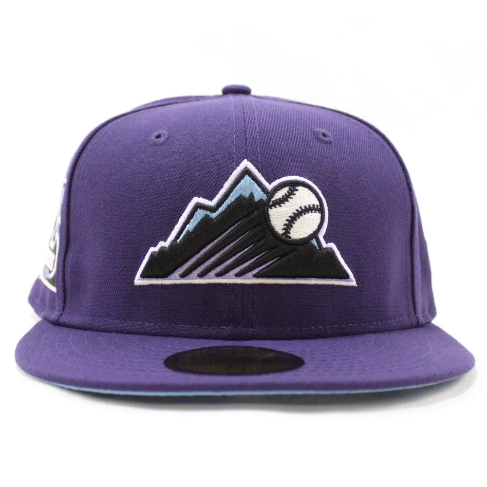 Colorado Rockies 25th Anniversary New Era 59Fifty Fitted Hat (GITD Purple Sky Blue Under Brim)