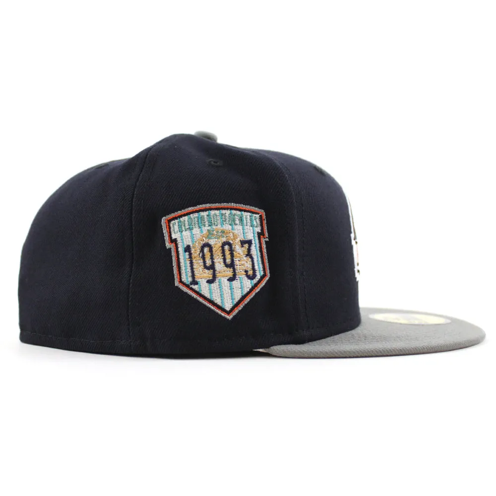 Colorado Rockies EST 1993 New Era 59Fifty Fitted Hat (Glow in the Dark Navy Misty Gray Under Brim)