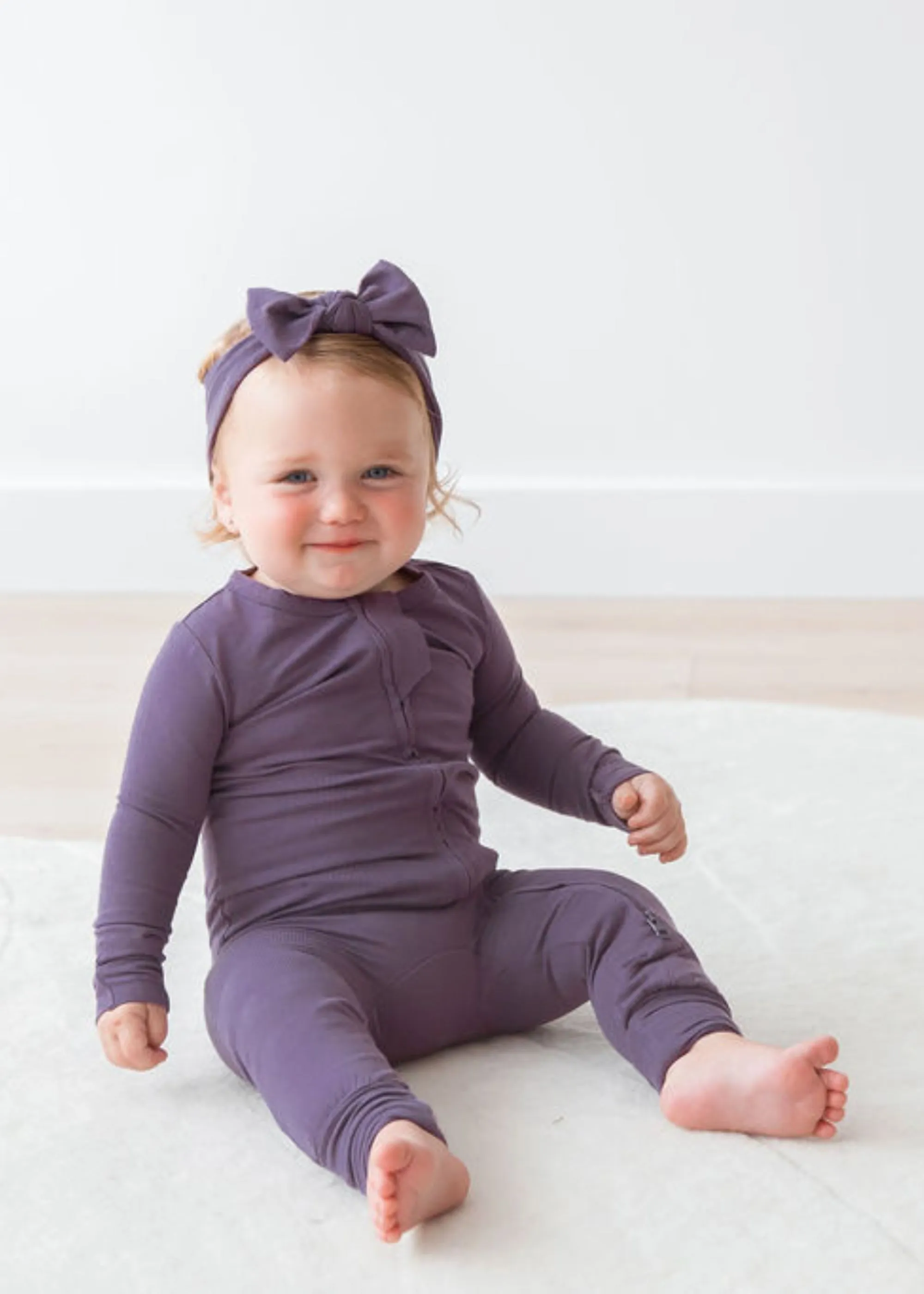 Convertible Zipper Romper | Elderberry
