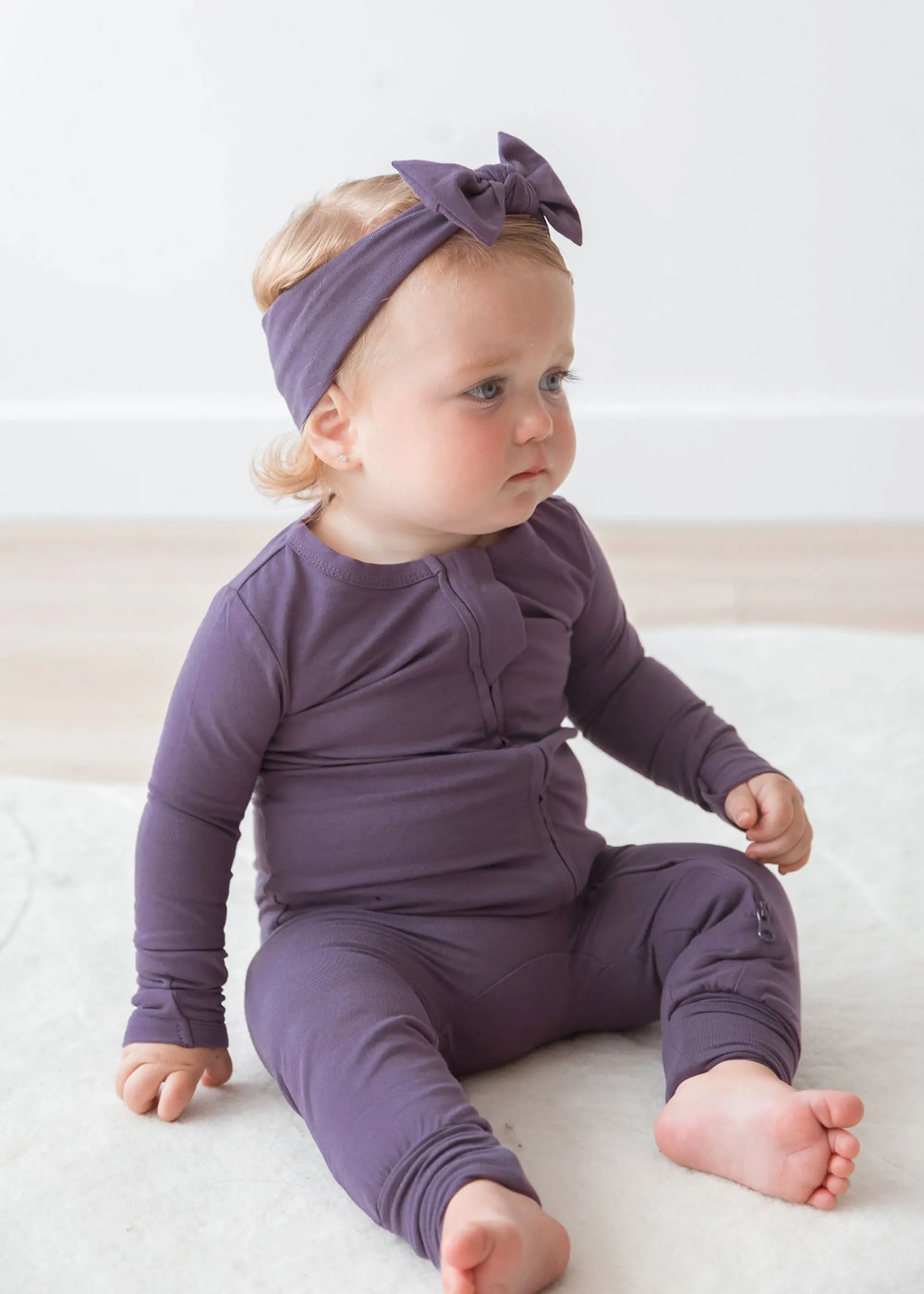 Convertible Zipper Romper | Elderberry
