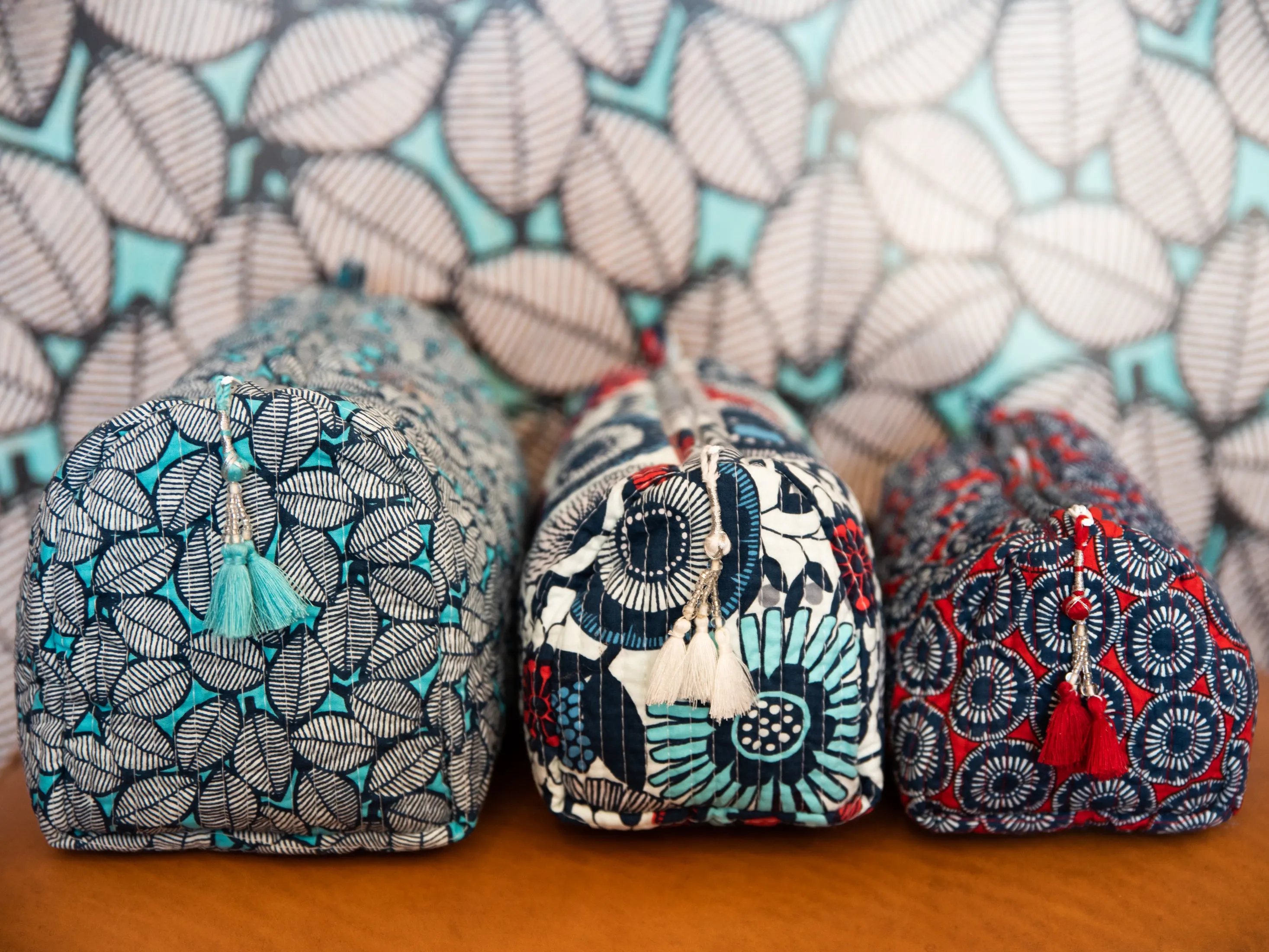 Cosmetic Bag Hothouse Flowers Set of 3