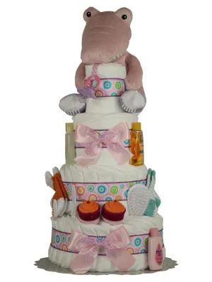Croc in Socks Girls Diaper Cake