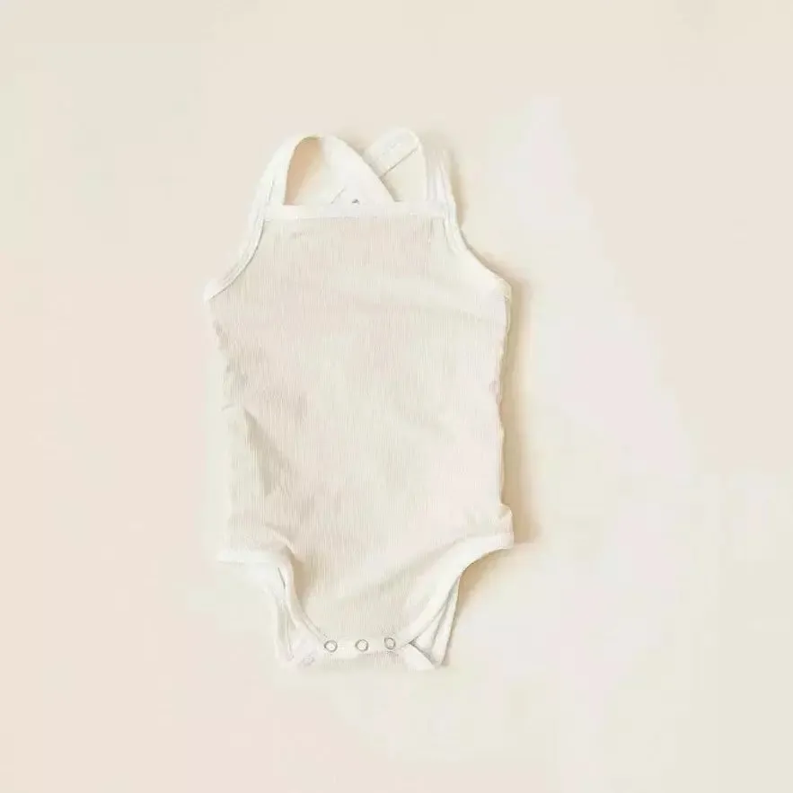 Cross-Back One-Piece Swimsuit - Sand