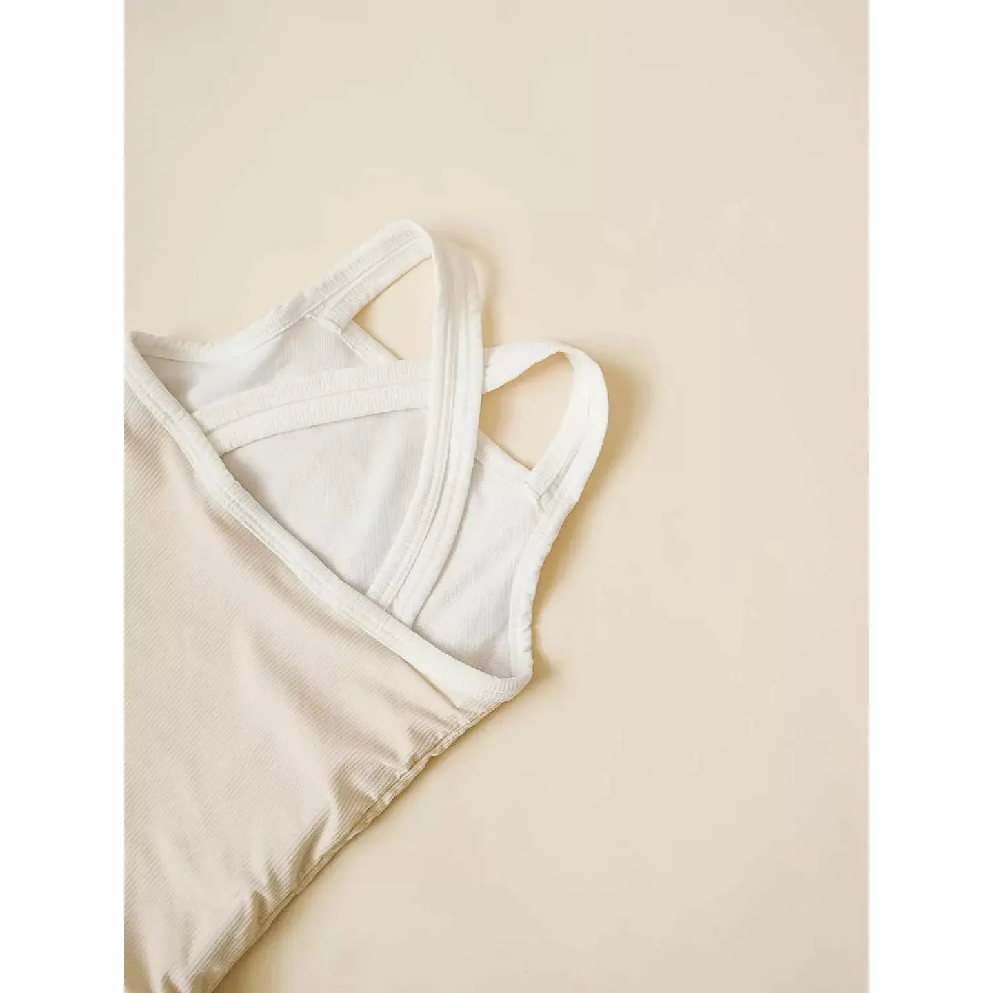 Cross-Back One-Piece Swimsuit - Sand