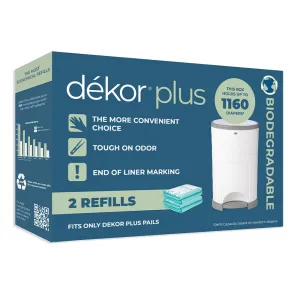 Dekor Plus Diaper Pail Biodegradable Refills (2-Pack)