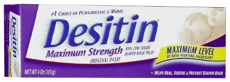 Desitin Maximum Strength Original Diaper Rash Paste 4 oz tube (Pack of 3)