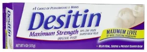 Desitin Maximum Strength Original Diaper Rash Paste 4 oz tube (Pack of 3)