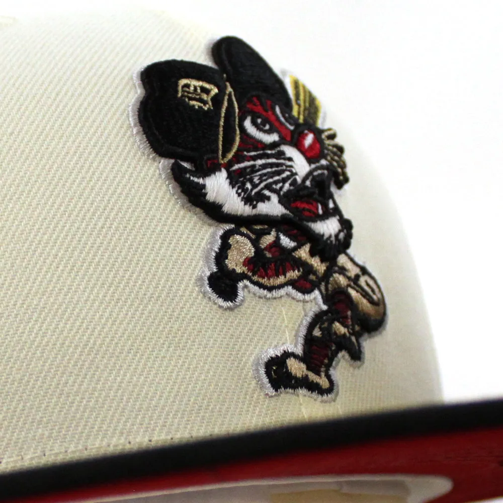 Detroit Tigers TIGER STADIUM New Era 59Fifty Fitted Hat (GITD CHROME WHITE BLACK SCARLET Under Brim)