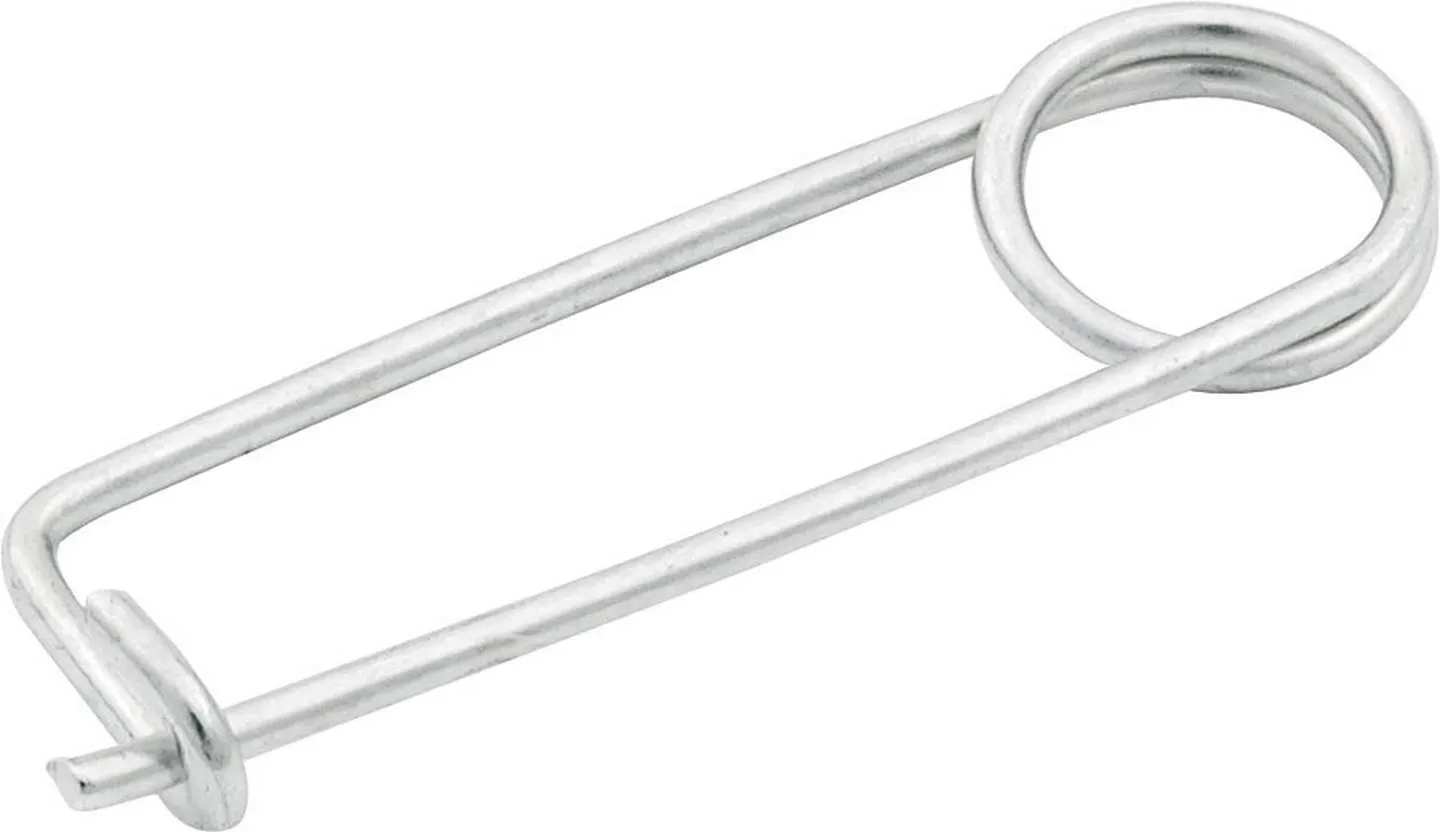 Diaper Pin - 2.875 in Long - 0.090 in Wire Diameter - Steel - Natural - Coil-Over Kit - Set of 10