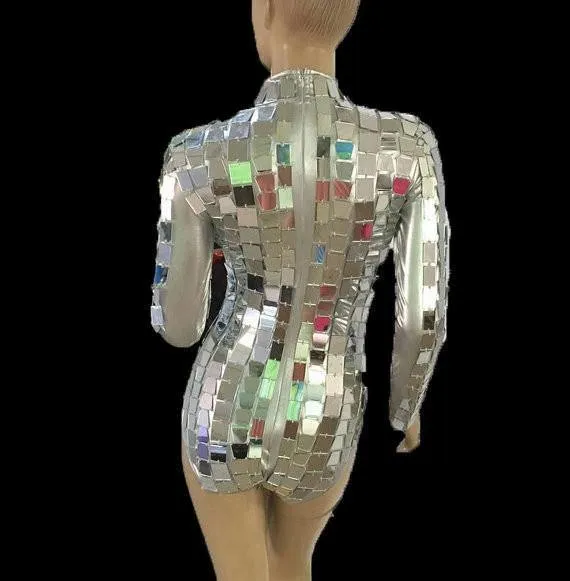 Disco Babe From Outer Space Mirrored Catsuit