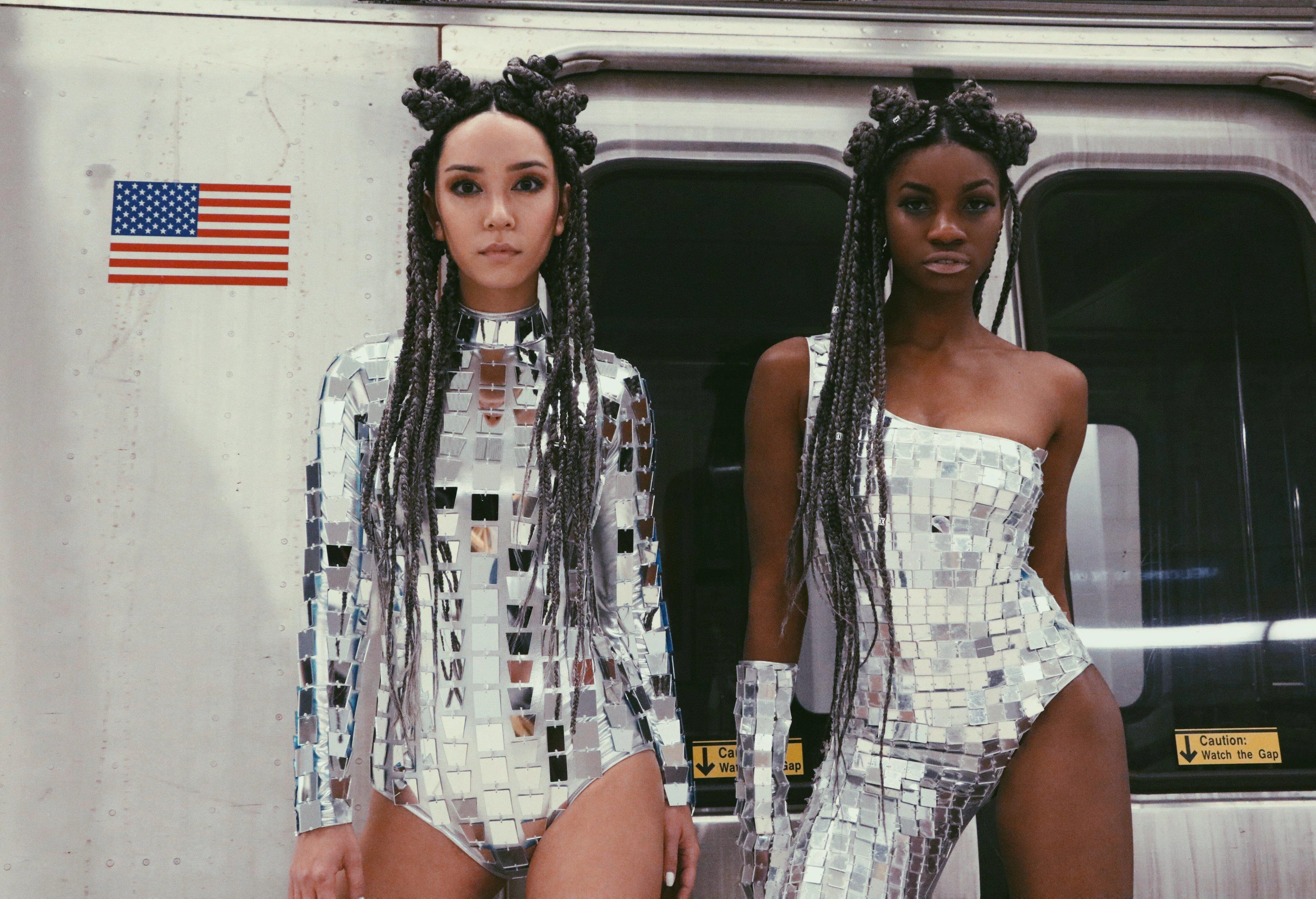 Disco Babe From Outer Space Mirrored Catsuit