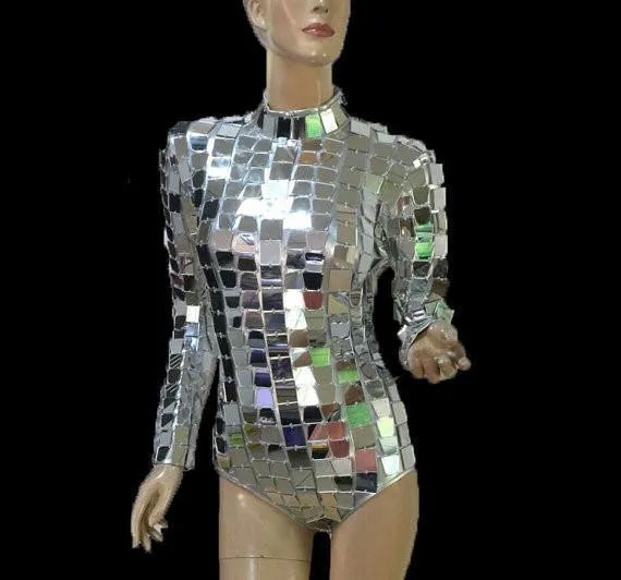 Disco Babe From Outer Space Mirrored Catsuit